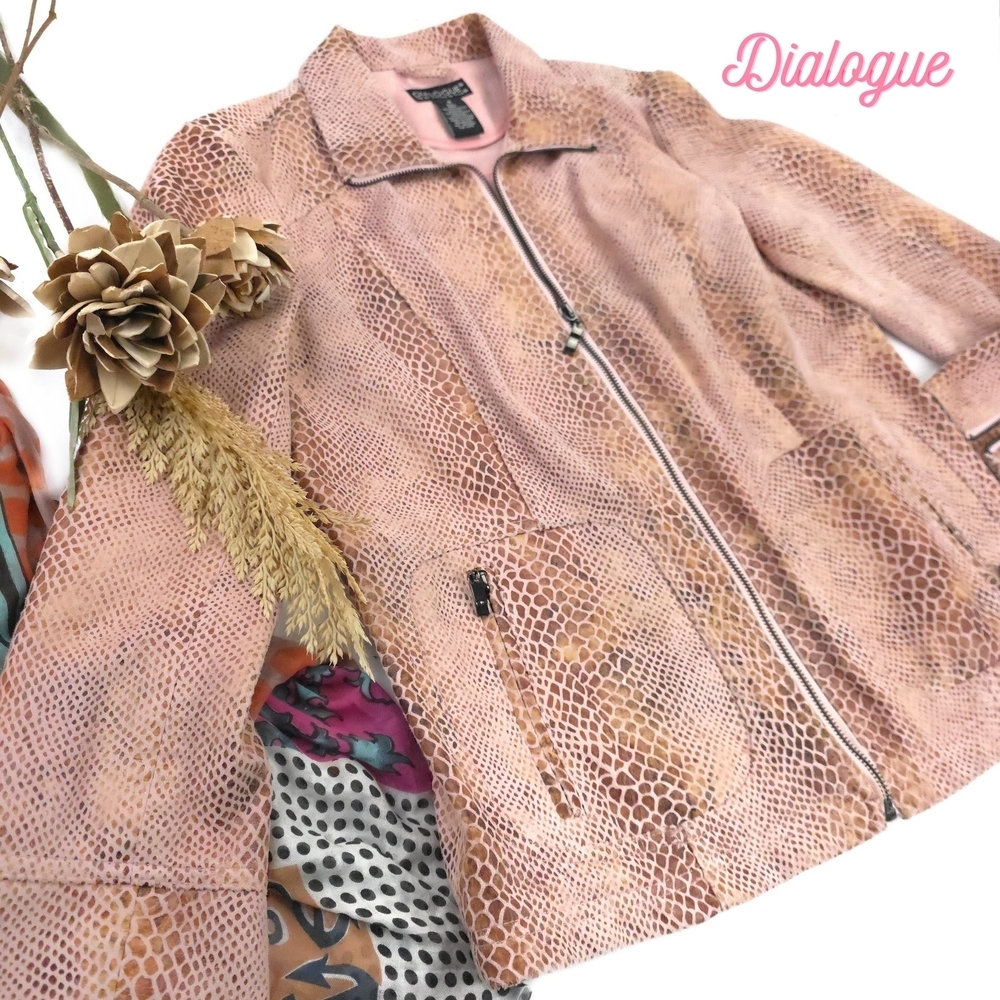 Dialogue Pink Snake Print Women's Jacket